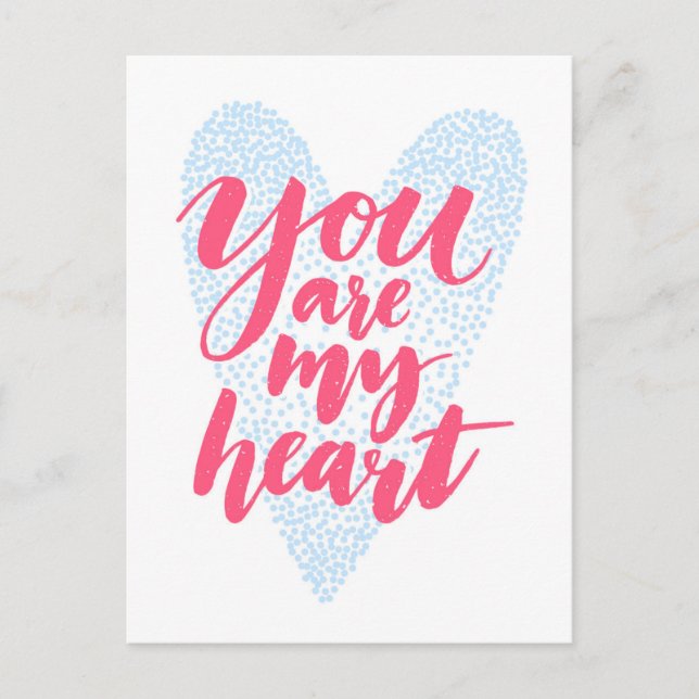 Postal Eres mi corazón (Anverso)