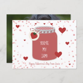 Postal Eres mi foto El día de San Valentín de fresa de ja