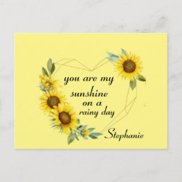 Postal Eres mi girasol sunshima, cita de amor