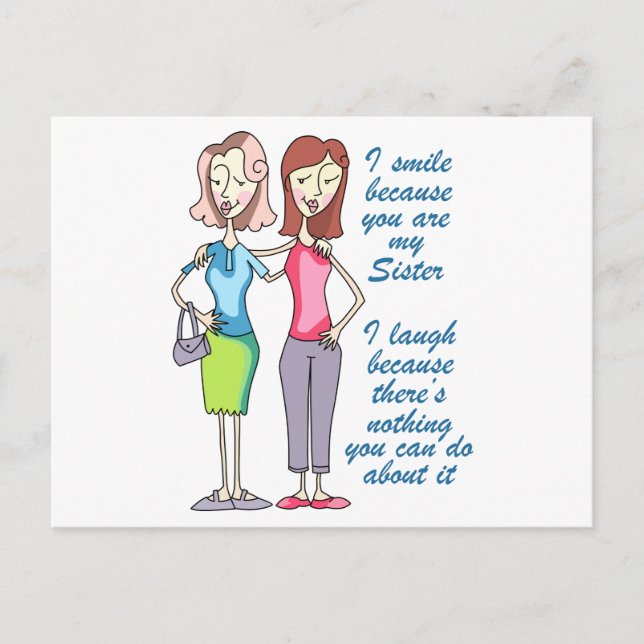 Postal Eres mi hermana (Anverso)