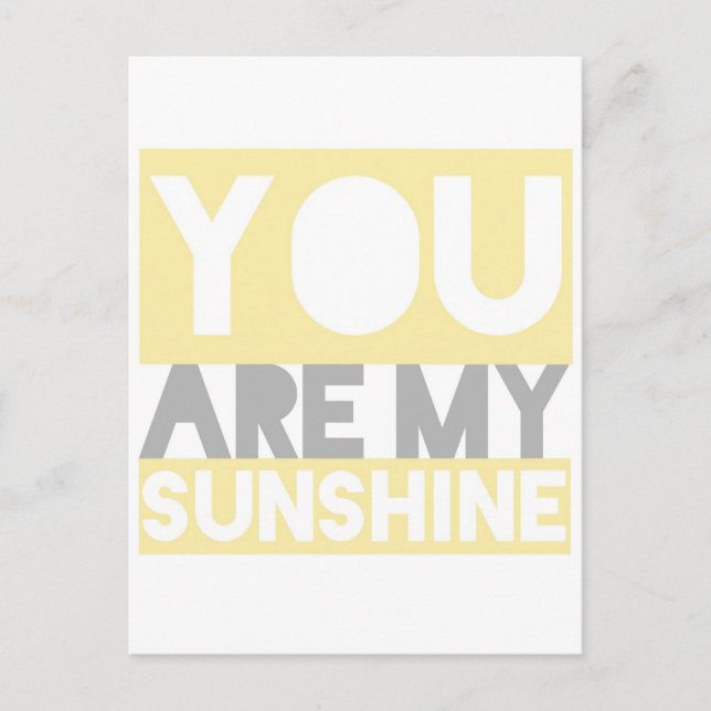 Postal Eres mi letra Sunshine (Anverso)