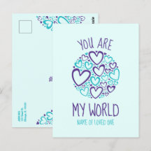 Eres Mi Mundo Corazones Azules y Morados para Ser 