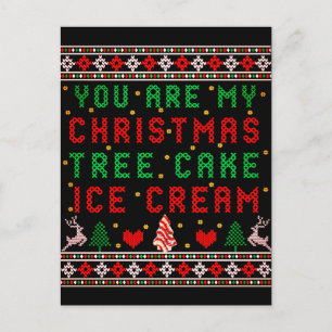 Postal Eres Mi Pastel De Helado De Árbol De Navidad Navid