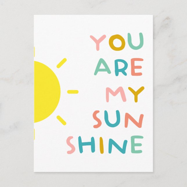 Postal Eres Mi Pastel De Sol (Anverso)