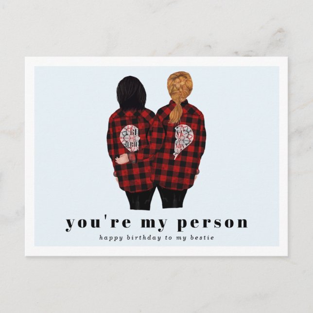 Postal Eres mi persona | Cumpleaños de la mejor amiga (Anverso)