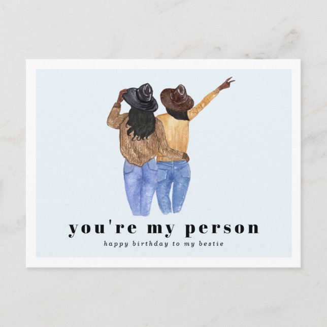 Postal Eres mi persona | Cumpleaños de la mejor amiga (Anverso)