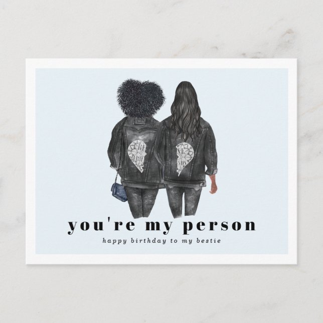 Postal Eres mi persona | Cumpleaños de la mejor amiga (Anverso)