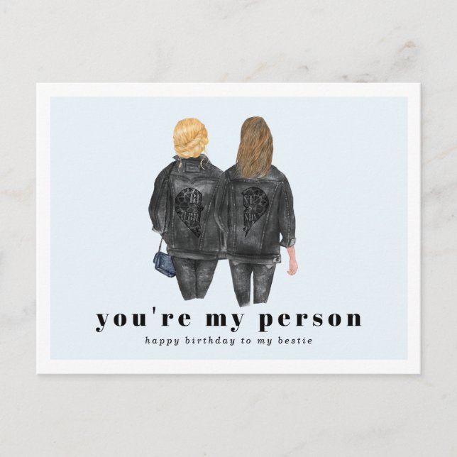 Postal Eres mi persona | Cumpleaños de mejor amigo (Anverso)