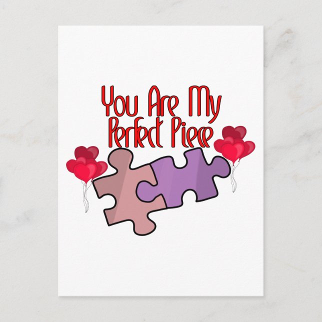Postal Eres Mi Pieza Perfecta (Anverso)