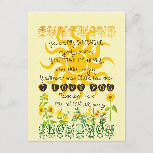 Postal Eres mi sol... (Anverso)