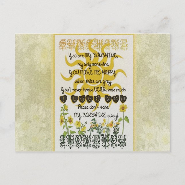 Postal Eres mi sol (Anverso)