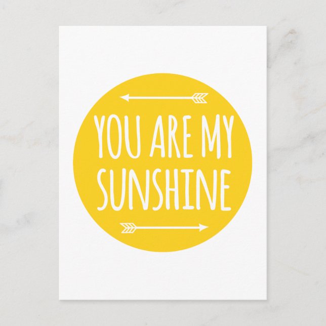 Postal Eres mi sol, arte de palabras, diseño de texto (Anverso)