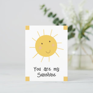 Postal Eres mi Sol Feliz Sol Amarillo