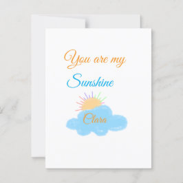 Postal eres mi sol naranja amarillo  nubes de rayos solar