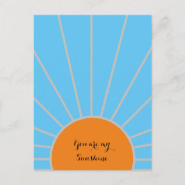 Postal "Eres mi Sunshine" Azul y Naranja