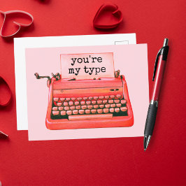 Postal Eres mi tipo de novela roja nostálgica