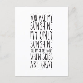 Postal Eres mi único sol.