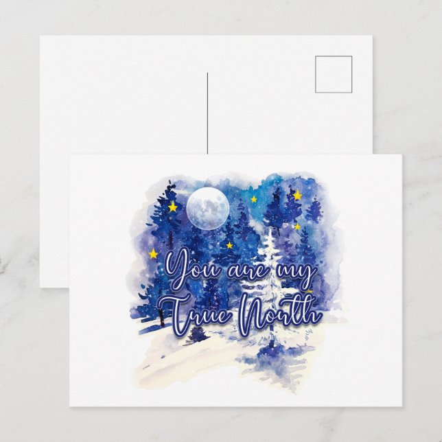 Postal Eres mi verdadero norte (Anverso / Reverso)