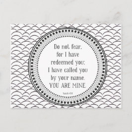 Postal Eres mía, escritura en blanco y negro