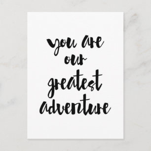 Postal Eres nuestra mejor cita de aventura