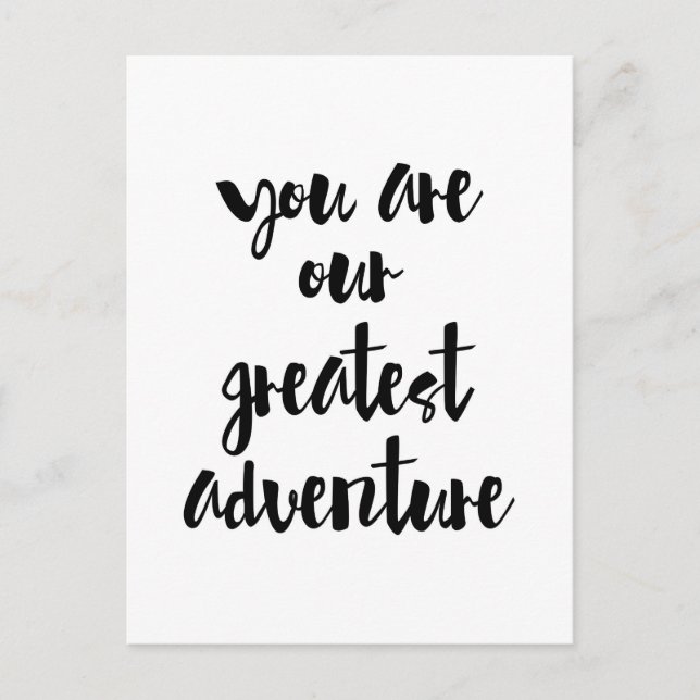 Postal Eres nuestra mejor cita de aventura (Anverso)
