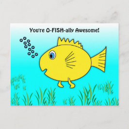 Postal Eres O-Fish-ally Awesome Swimming Goldfish