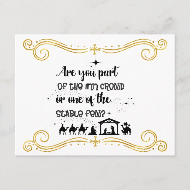 Postal ¿Eres Parte De La Multitud De La Posada? Navidades (Anverso)