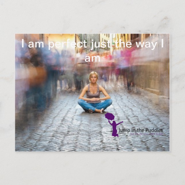 Postal Eres perfecto como eres (Anverso)