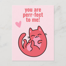 Postal ¡Eres Perr-fecto! Valentín de Aula de Gatos Adorab