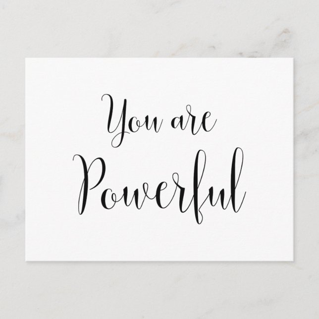 Postal Eres Poderoso, Mensaje Inspirador (Anverso)