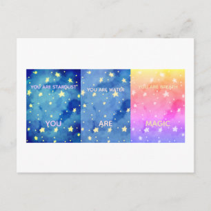 Postal Eres polvo de estrellas, agua, aliento Eres magi