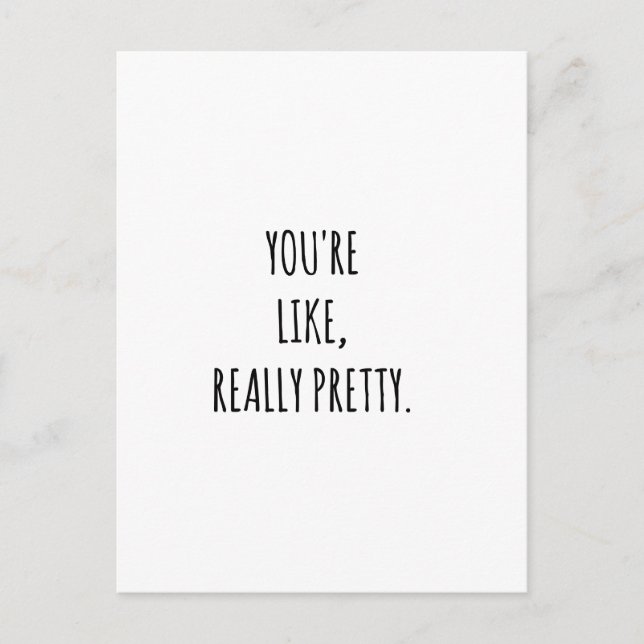 Postal Eres realmente Bonito. (Anverso)