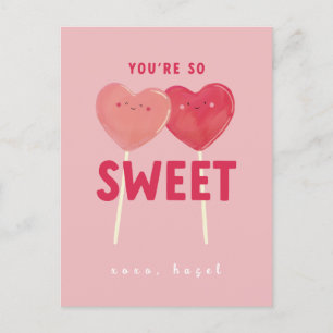 Postal Eres tan dulce estudiante de aula para niños Valen