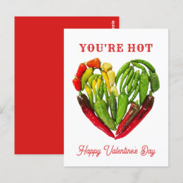 Postal Eres un corazón de San Valentín de pimientos pican