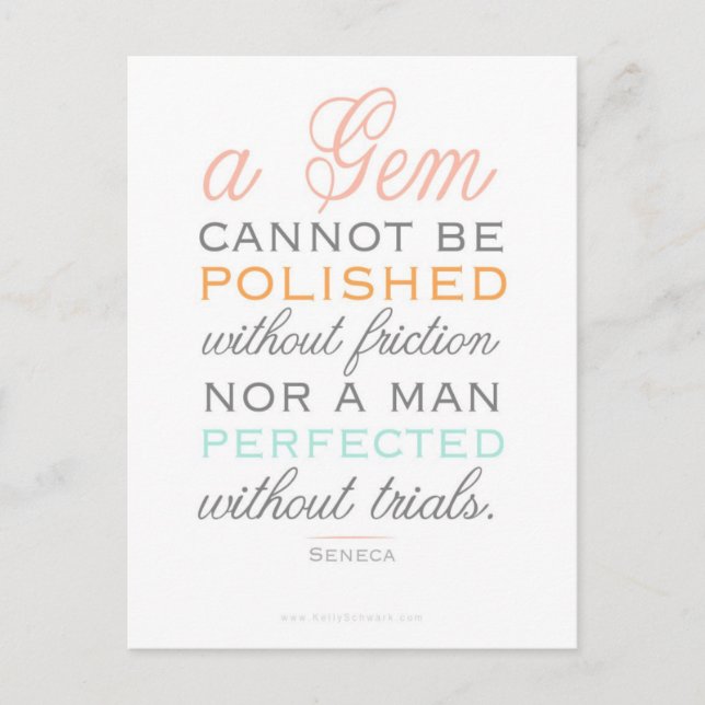 Postal Eres un diseño de gema por Kelly Schwark (Anverso)