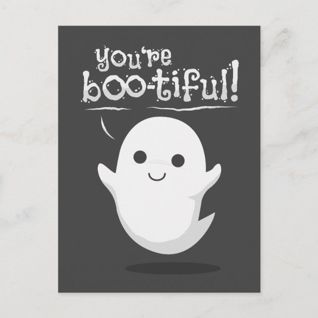 Postal Eres un fantasma jocoso (Anverso)