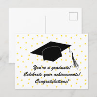 ¡Eres un graduado! ¡Celebren sus logros!