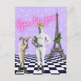 Postal Eres Un Hombre Fuerte De Vintage