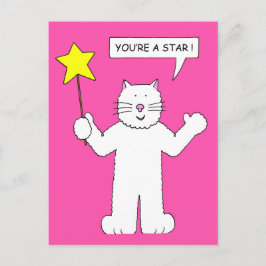 Postal Eres un Humor de Gato Estrella