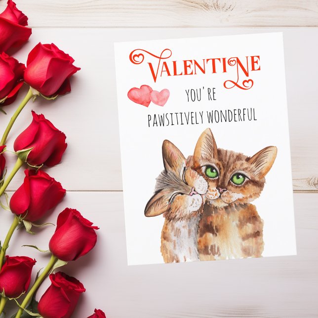 Postal Eres un maravilloso gatito de San Valentín Pun Po (Subido por el creador)