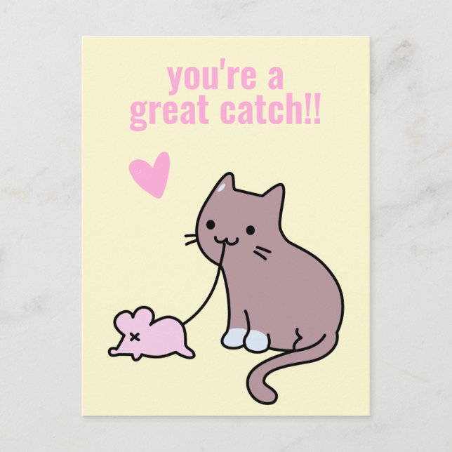 Postal ¡Eres una Gran Captura! Valentín de Aula de Gato L (Anverso)