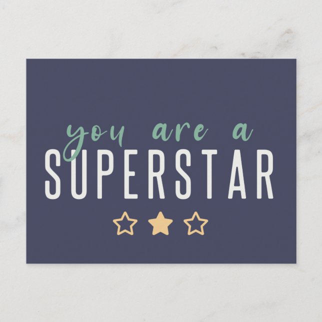 Postal Eres una superestrella | Héroe de la estrella de o (Anverso)