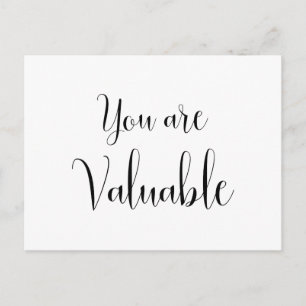 Postal Eres Valioso, Mensaje Inspirador