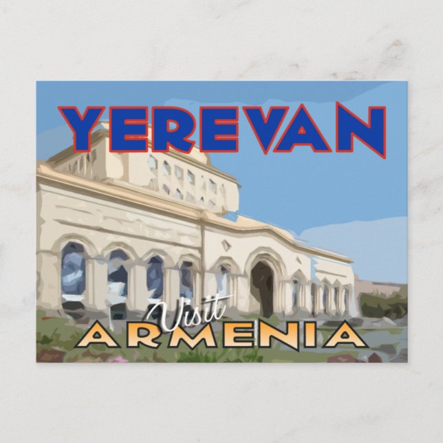 Postal Ereván, visitar Armenia (Anverso)