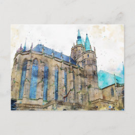 Postal Erfurter Dom. Stadtansicht von Erfurt.