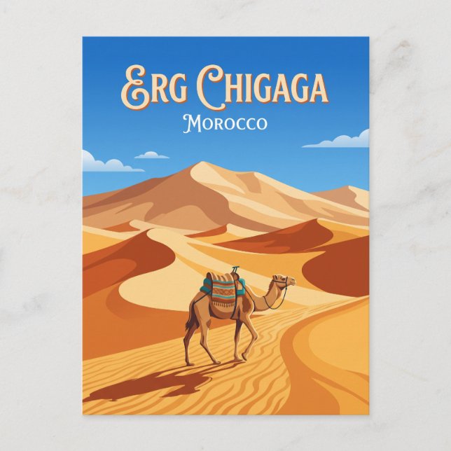 Postal Erg Chigaga Marruecos (Anverso)
