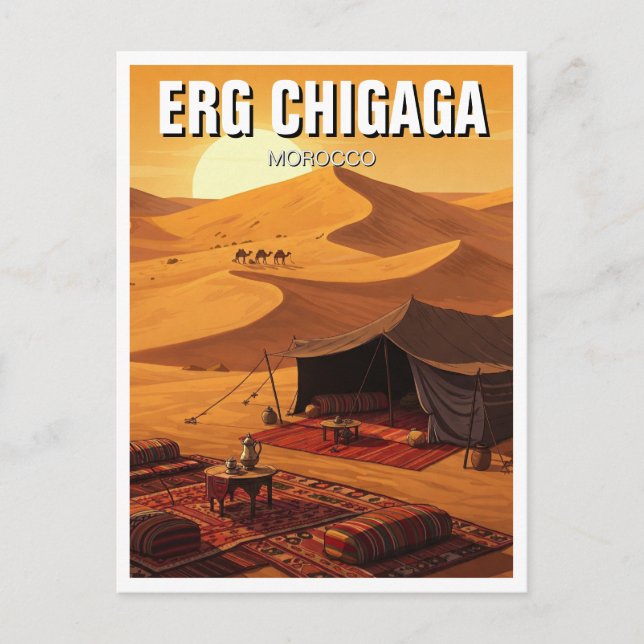 Postal Erg Chigaga Marruecos Travel (Anverso)
