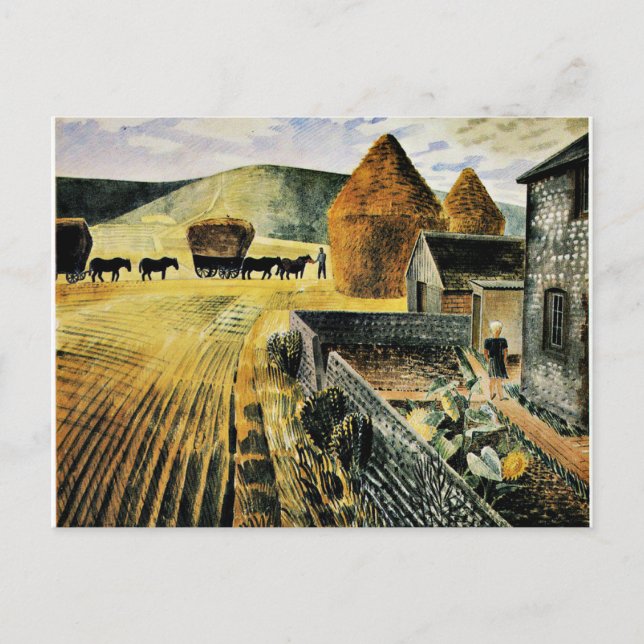 Postal Eric Ravilious - Furlongs (Anverso)