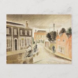 Postal Eric Ravilious - Village Street, arte fino