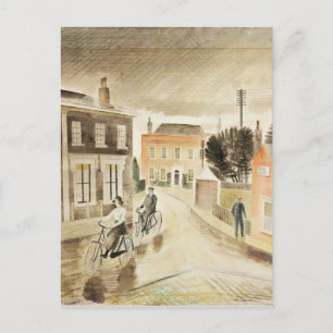 Postal Eric Ravilious - Village Street, arte fino